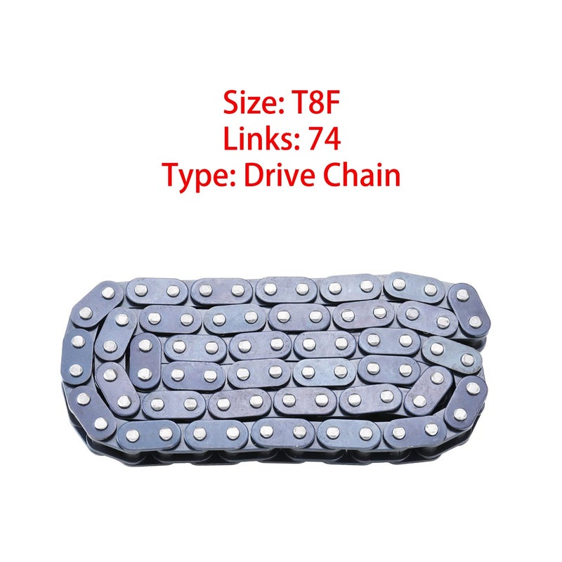 KAMIER T8F 8mm Chain 74 Links Heavy Duty for Razor Electric Dirt Quad 500 4 Wheeler 43cc 47cc 49cc 50cc 2-Stroke ATV Mini Chopper Super Pocket Bike Gas Scooter Goped Kids Mini Moto Drive Chain Parts - Image 4